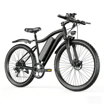 Produktbild von E-Bike Cityrad Herren Damen E-Mountainbike 26 Zoll 250W 624Wh 80km Shimano 7-Gang Kettenschaltung, Heckmotor, 624 Wh, (25 km/h 160mm 23 kg)