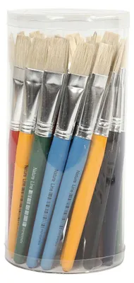 Produktbild von Creativ Company flache Kinderpinsel - 30 Stück Malspaß