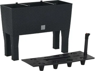 Produktbild von Hochbeet Anthrazit 60x25x46 cm PP-Rattan