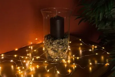 Obrázek produktu pro Vánoční dekorativní osvětlení, drátky, 200 LED, teple bílé