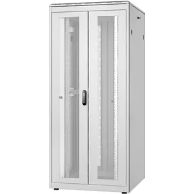 Produktbild von Digitus Netzwerkschrank Unique Serie - 800x800 mm (BxT), Freistehendes Gestell, 36U, 800 kg, Sperrschloss, Ablageschienen, Verbessertes Kabelmanagement