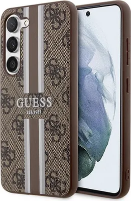 Produktbild von Guess 4G gedruckt Streifen - Samsung Galaxy S23 Fall (braun)