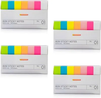 Produktbild von Bunte Notizblöcke 41x11mm 7 Farben Schule Büro Zuhause