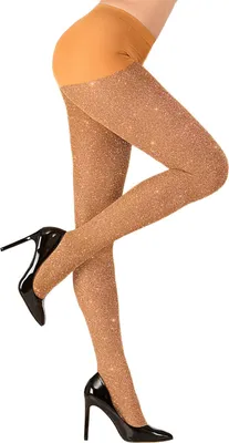 Produktbild von Elegante Feinstrumpfhose für Damen mit Glitzer Gold XL (46/48)
