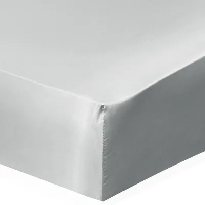 Productafbeelding van Satijn laken 120x200cm hoeslaken tot 35cm tophoogte met elastische band antraciet 120x200x35cm