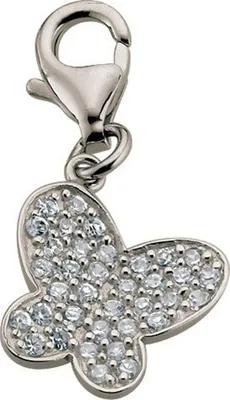 Produktbild von Minott Charms Anhänger Schmetterling mit Zirkonia 925/-Silber rhodiniert CMM185