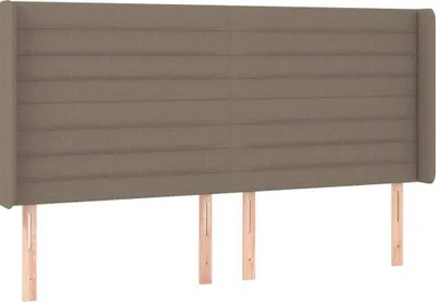 Produktbild von vidaXL Kopfteil mit Ohren Taupe 183x16x118/128 cm Stoff