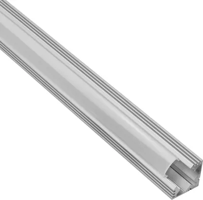 Produktbild von A19 LED Aluprofil Silber Eckprofil 90° 1m opal