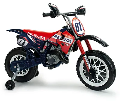 Produktbild von INJUSA Repsol Elektromotorrad für Kinder ab 3 Jahren – Offizielles Racing-Design - Elektrofahrzeug mit Stützrädern & Gaspedal