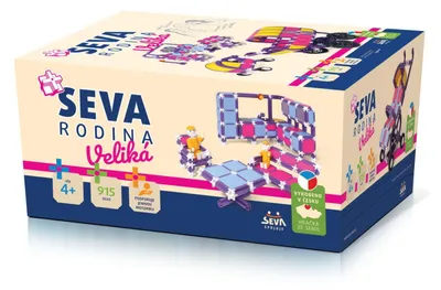 Image de Jeux de construction SEVA FAMILY Grand plastique 915pcs en boîte 27x38x18cm