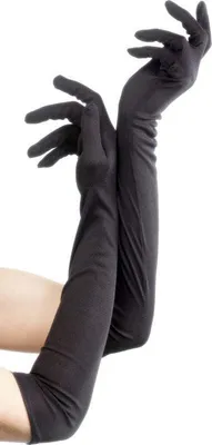 Produktbild von Lange schwarze Handschuhe 52cm