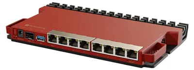 Obrázek produktu pro MikroTik L009UiGS-RM, ARM CPU, 512MB RAM, 8x GbE, PoE in/out, SFP, USB 3.0, L5