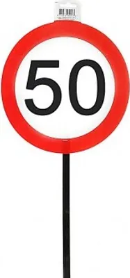 Produktbild von Schild 50 mit Stab zum 50. Geburtstag