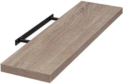 Produktbild von Famanu Wandregal Holz, 120 cm, Eiche, ideal zur Organisation von Büchern und Dekoration