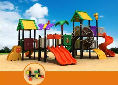 Zdjęcie produktu dla Plac zabaw Domek do zabawy Wieża do zabawy Zjeżdżalnia Plac zabaw dla dzieci Kompletne place zabaw