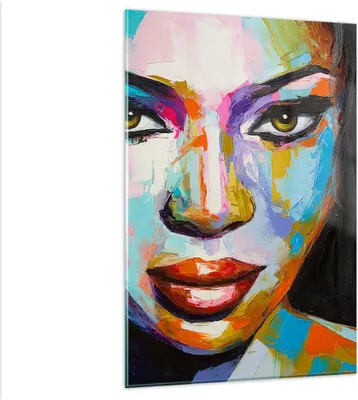 Produktbild von Bilder auf glas - Einteilig - Mädchen Gesicht - 80x120cm - Glasbilder - Wandbilder - Bilder - zum Aufhängen bereit - Wanddekoration aus Glas - Glas Bilder - Wandbild auf Glas - GPA80x120-3447