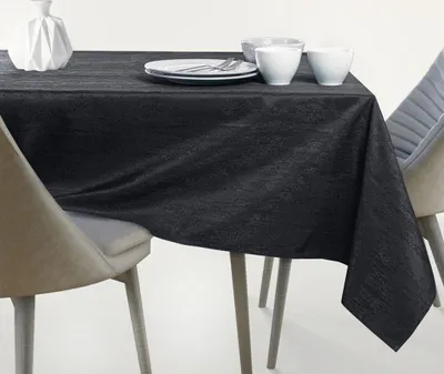 Zdjęcie produktu dla Obrus Plamoodporny VESTA 140X200 Owal Czarny AmeliaHome