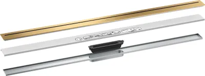 Produktbild von hansgrohe Fertigset Duschrinne AXOR Drain 1200mm BGO