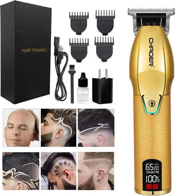 Produktbild von INF Professionelle Herren Haarschneidemaschine Keramikklinge & Digitalanzeige Gold