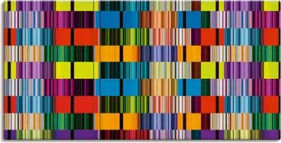 Produktbild von ARTland Leinwandbild Bunte Streifen Größe: 100x50 cm