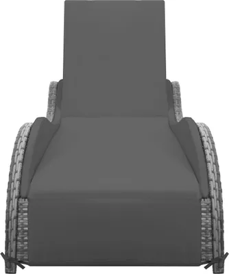Produktbild von vidaXL Sonnenliege mit Auflage Poly Rattan Anthrazit