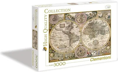 Produktbild von Clementoni Old Map, 3000 Stück(e), Landkarten, 14 Jahr(e)