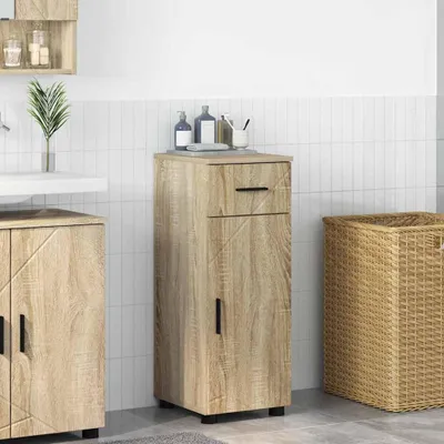 Image de 2025 cloris Armoire de salle de bains Chêne Sonoma 30 x 35 x 80 cm Bois composite - Armoires de toilette Sale8466374 1parcel