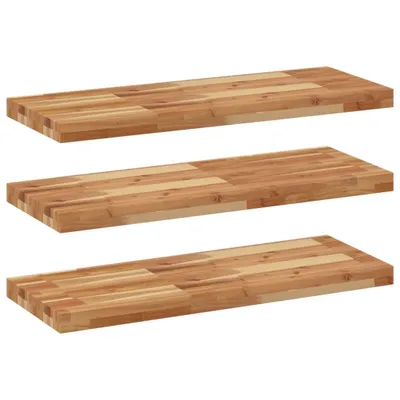 Produktbild von 3 Stk. Schweberegal 100 x 30 x 4 cm Massivholz Akazie Ölbehandelt