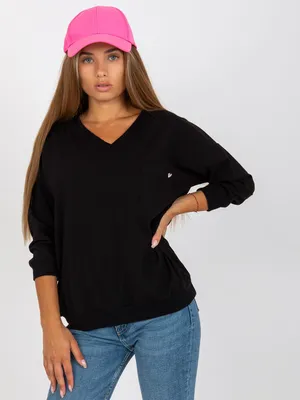 Produktbild von Basic Feel Good Langarm-T-Shirt für Frauen Vistravara schwarz S/M