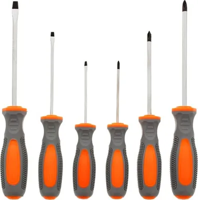 Produktbild von Schraubendreher Set 6 Stück, Antirutschgriff, , Kreuz und Schlitz