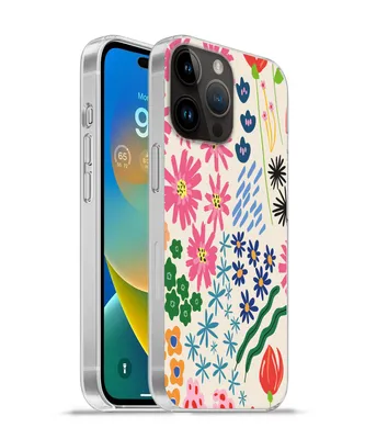 Produktbild von MuchoWow® Handyhülle Schutzhülle Hülle für Apple iPhone 14 Pro - Softcase Blume - Blätter - Feldblumen Silikon Softcase Handy Hülle - Umschlag