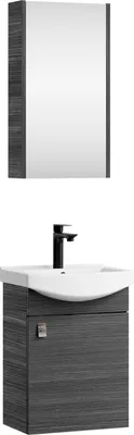 Produktbild von Planetmöbel Badmöbel-Set mit Spiegelschrank 45cm Anthrazit