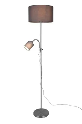 A floor lamp with a main shade and an adjustable reading light, shown against a white background.
