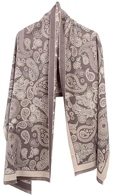 Productafbeelding van Sjaal in Pashmina-stijl met een kasjmiertextuur en een bloemenprint