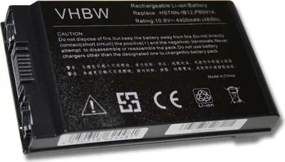 Produktbild von vhbw Akku Ersatz für HP Compaq 383510-001, HSTNNIB12, 381373-001, PB991A für Notebook (4400 mAh, 10,8 V, Li-Ion)