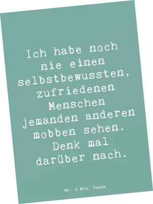 Produktbild von Mr. & Mrs. Panda Postkarte Spruch Mobbing bewältigen - Meeresbrise - Geschenk, Trost, Vertrauem, Fotokarte, schwierige Zeiten überwinden, Grußkarte, Stärke, Zuversicht