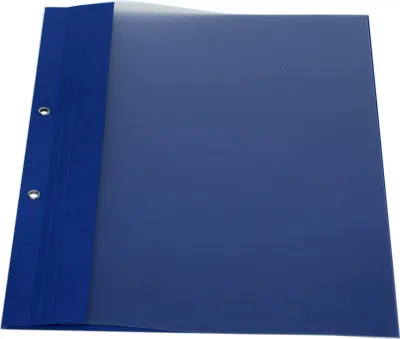 Produktbild von Berichtsmappen blau, 2 fach geöst Ösen silber satinierte Folie 100 St