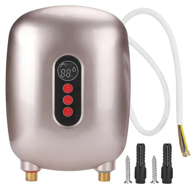 Obrázek produktu pro 6500 W průtokový ohřívač vody, rychlý ohřev, ukazatel teploty, 220 V, pro domácnost, kuchyň, koupelnu