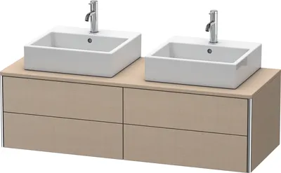 Produktbild von Waschtischunterbau XSQUARE 400x1400x548mm, für 2 Becken leinen leinen