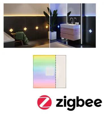Produktbild von Paulmann 784.14, Intelligente Wandleuchte, ZigBee, Weiß, LED, Aluminium, Kunststoff, 2700 K