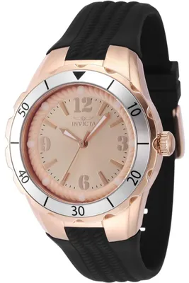 Zdjęcie produktu dla Invicta Angel 48854 Zegarek damski - Mechanizm kwarcowy - Stal nierdzewna z różowym złotem na tarczy - 38 mm