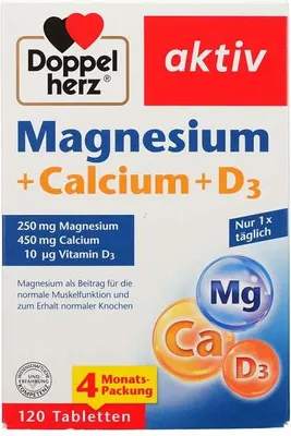 Produktbild von DOPPELHERZ Magnesium+Calcium+D3 Tabletten
