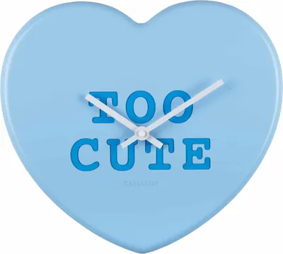 Produktbild von Karlsson - Wanduhr Heart Candy - Blau - 30x6.2x27cm
