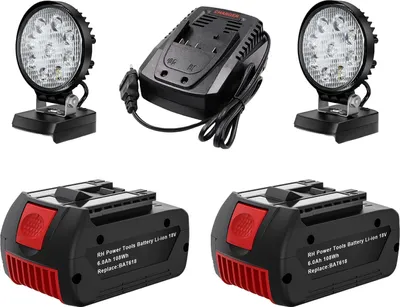 Obrázek produktu pro Náhradní baterie Bosch 18V, kapacita 6000mAh, rychlonabíječka 4A, sada 5 ks