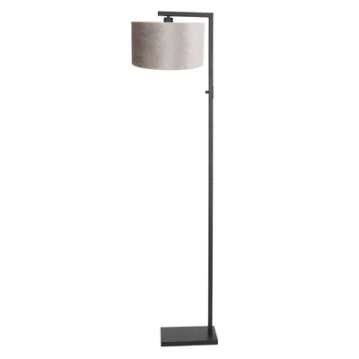 Image de Steinhauer - lampadaire - Stang - noir - métal velours tissu - lampe d'ambiance - E27 - 8220ZW