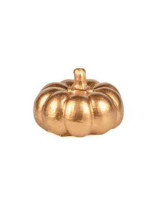 Produktbild von Kürbis Raumdeko Kunstharz gold 6,5 cm -