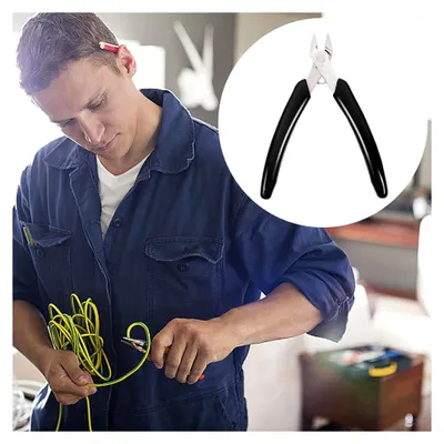 Produktbild von Abgewinkelte Spitze Diagonale Zange für präzises Schneiden von elektronischen Komponenten, Miniaturmodellen und feinem Draht