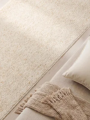 Produktbild von Elle Decoration waschbarer, weicher Teppich in Wolloptik Rocco, Meliert Creme