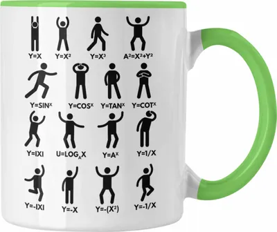 Produktbild von Trendation - Mathe Gleichungen Lustige Tasse Geschenk Mathelehrer Mathematik Spruch (Grün)