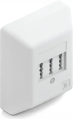Produktbild von deleyCON Telefondose TAE NF/F Aufputzdose Anschlussdose NFF 2x Telefon + 1x Nebenstelle Telefon Fax Anrufbeantworter Modem NTBA DSL-Splitter Weiß